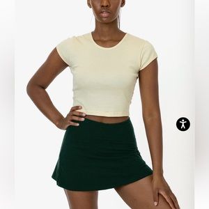 Los Angeles apparel dark green cheer skort